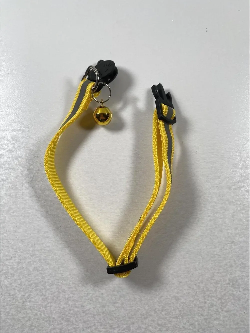 Cat Breakaway Collar Yellow New Jingle Bell Reflective Strip Adjustable Safety